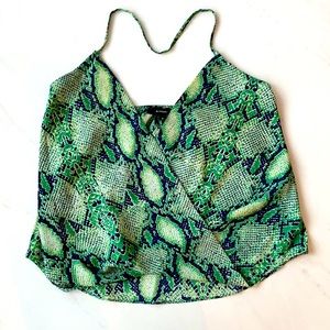 Green Flowy Camisole Style Halter Top